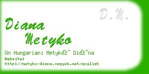 diana metyko business card